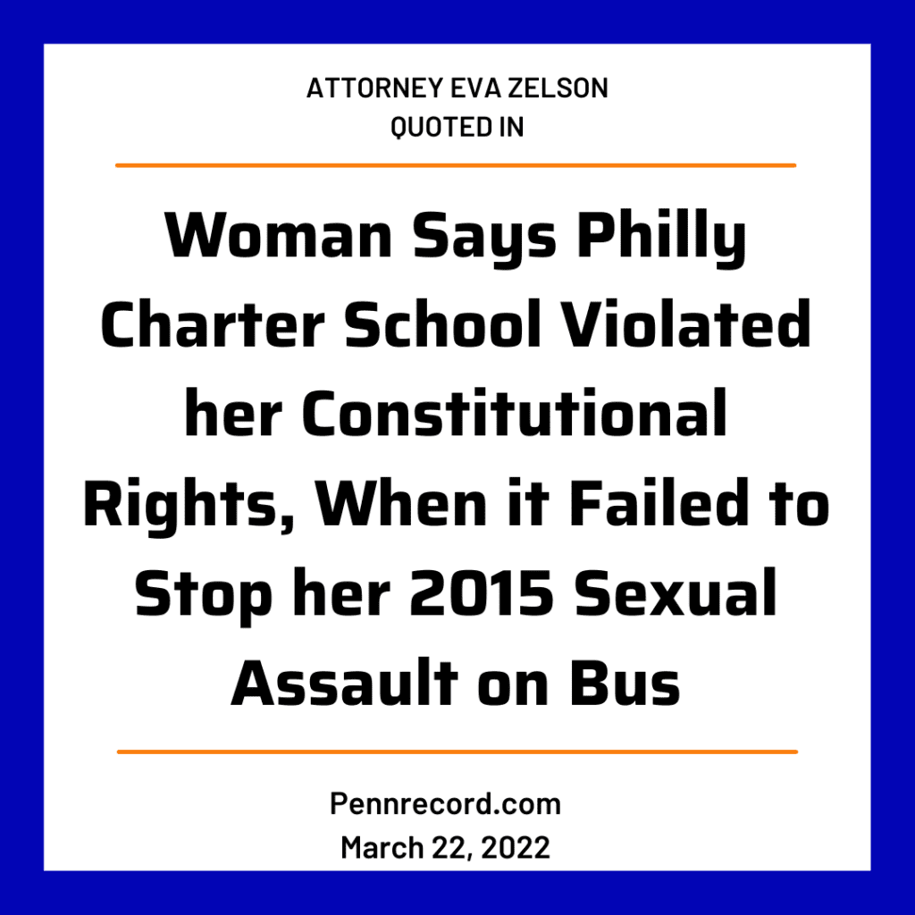 Woman says Philly charter school violated her constitutional rights, when it failed to stop her 2015 sexual assault on bus