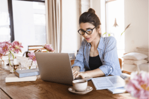 Woman Working from Home