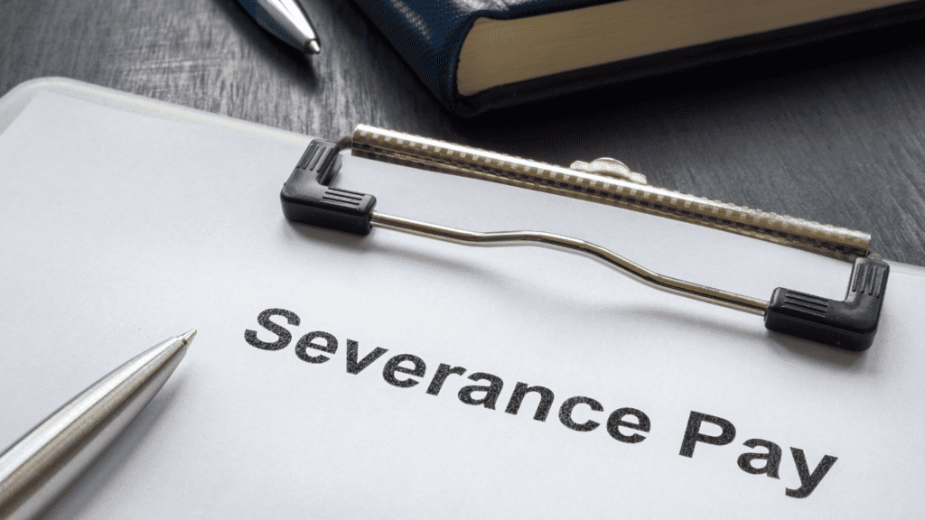 Severance package agreement detailing normal amount of severance pay